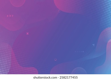 Abstract background with colorful wavy geometry