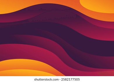 Abstract background with colorful wavy geometry