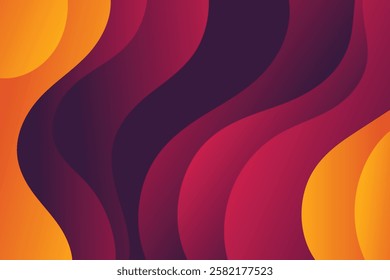 Abstract background with colorful wavy geometry