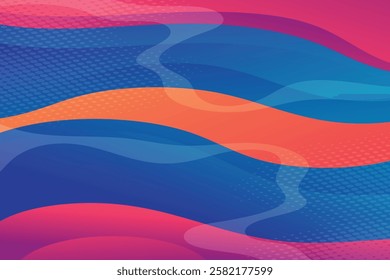 Abstract background with colorful wavy geometry