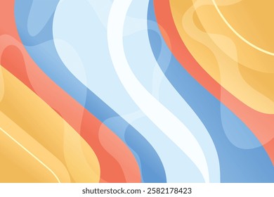 Abstract background with colorful wavy geometry