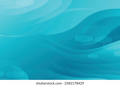 Abstract background with colorful wavy geometry