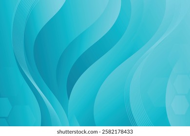 Abstract background with colorful wavy geometry