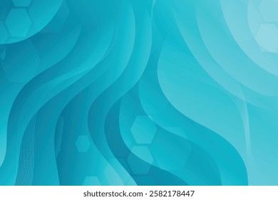 Abstract background with colorful wavy geometry