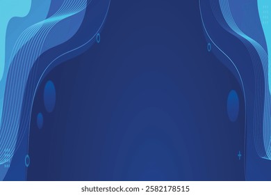 Abstract background with colorful wavy geometry