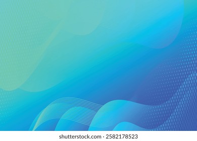 Abstract background with colorful wavy geometry