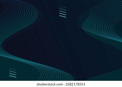 Abstract background with colorful wavy geometry