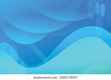 Abstract background with colorful wavy geometry