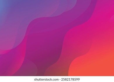 Abstract background with colorful wavy geometry