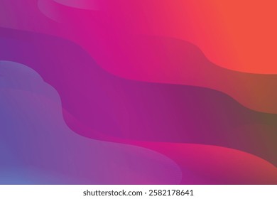 Abstract background with colorful wavy geometry