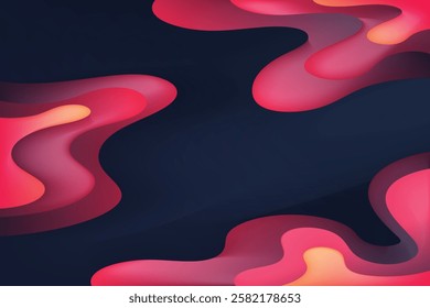 Abstract background with colorful wavy geometry