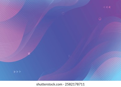 Abstract background with colorful wavy geometry