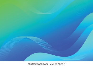 Abstract background with colorful wavy geometry