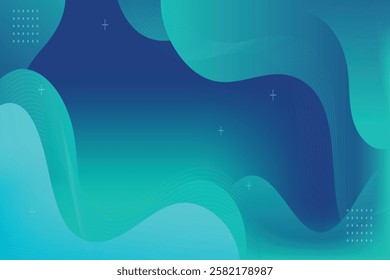 Abstract background with colorful wavy geometry