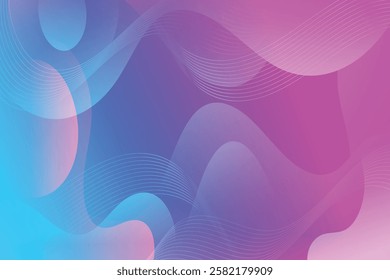 Abstract background with colorful wavy geometry