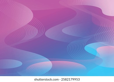 Abstract background with colorful wavy geometry