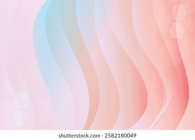 Abstract background with colorful wavy geometry