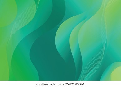 Abstract background with colorful wavy geometry