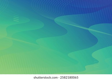 Abstract background with colorful wavy geometry