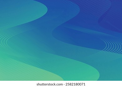 Abstract background with colorful wavy geometry