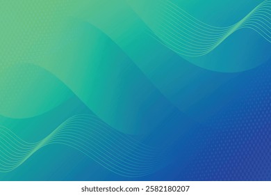 Abstract background with colorful wavy geometry