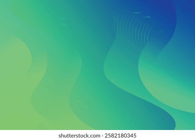 Abstract background with colorful wavy geometry