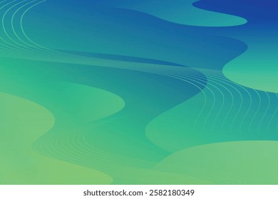 Abstract background with colorful wavy geometry