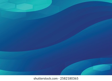 Abstract background with colorful wavy geometry
