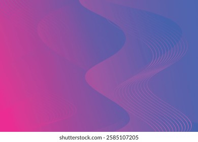 Abstract background with colorful wavy geometry