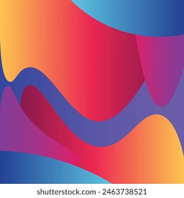 Abstract background colorful with wavy gradients is a asset suitable for various design projects such as websites, presentations, print materials, social media posts Free Vector