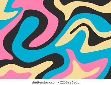 Abstract background with colorful wavy line pattern