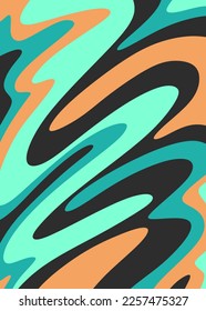 Abstract background with colorful wavy line pattern