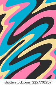 Abstract background with colorful wavy line pattern