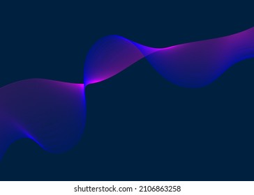 Fondo abstracto con líneas onduladas coloridas. Ilustración del vector