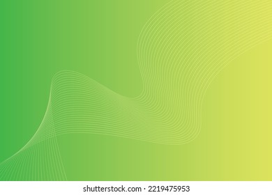 Abstract background with colorful wavy lines. Abstract green yellow gradient background design
