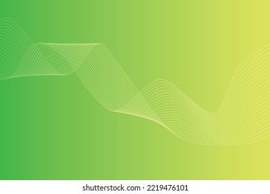 Fondo abstracto con coloridas líneas onduladas. Diseño de fondo de degradado amarillo verde abstracto

