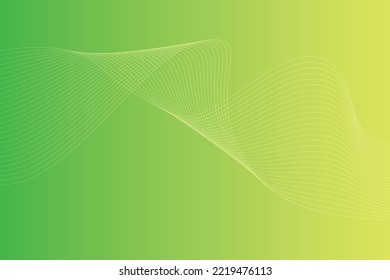 Abstract background with colorful wavy lines. Abstract green yellow gradient background design
