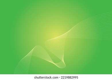Abstract background with colorful wavy lines. Abstract green yellow gradient background design
