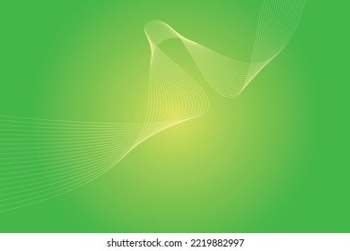 Fondo abstracto con coloridas líneas onduladas. Diseño de fondo de degradado amarillo verde abstracto
