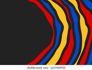 Abstract background with colorful wavy lines pattern and with some copy space area