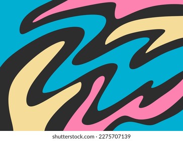 Abstract background with colorful wavy lines pattern