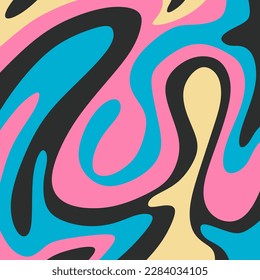 Abstract background with colorful wavy lines pattern