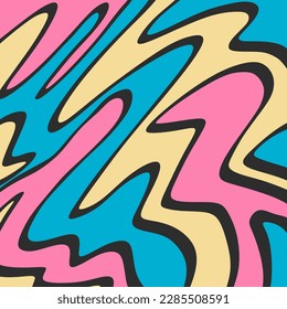Abstract background with colorful wavy lines pattern