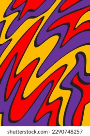 Abstract background with colorful wavy lines pattern