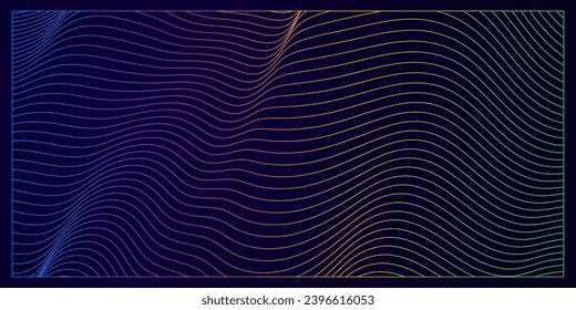 abstract background with colorful wavy lines