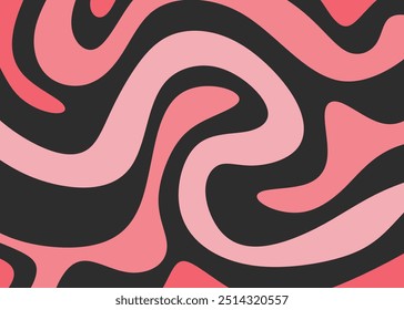 Abstrakter Hintergrund mit buntem Wellenlinienmuster