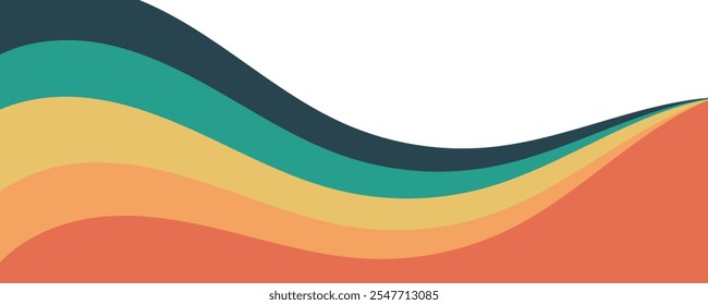Abstract background of colorful wavy lines