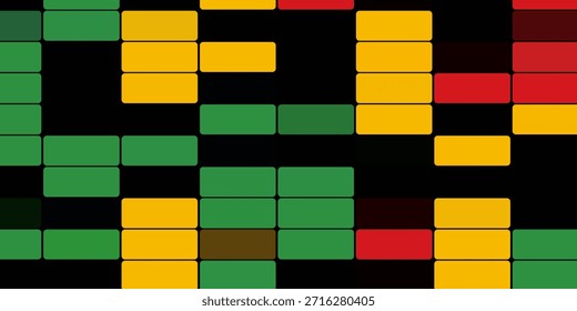 Fondo Abstractas con patrón de líneas onduladas de colores y con tema de color jamaicano
