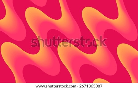 Abstract background with colorful wavy stripes - hand drawn vector illustration.