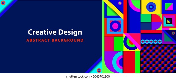 Abstract Background Colorful Web Banner Design Creative